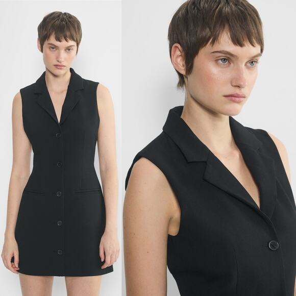 Babaton Aritzia Mastermind Black Sleeveless Blazer Dress - Picture 3 of 14